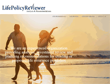 Tablet Screenshot of lifepolicyreviewer.com